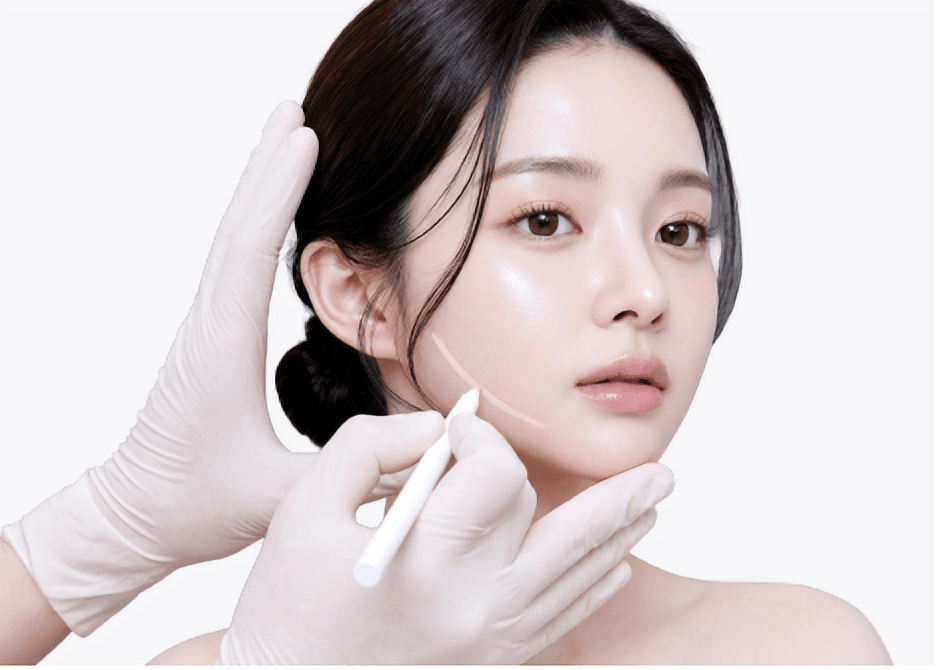 무턱필러 정면 분석
